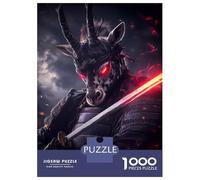Rompecabezas para Adultos De 1000 Piezas Zebra Samurai Warrior Animal Rompecabezas para Adultos Juguetes Antiestrés Aliviador del Estrés Regalos De Cumpleaños Y Únicos 52x38cm/1000pcs
