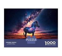Rompecabezas para Adultos De 1000 Piezas Zebra with Galaxy Inside Rompecabezas para Adultos Juego Familiar para La Diversión Familiar Regalo De Cumpleaños, Regalos, 70x50cm/1000pcs