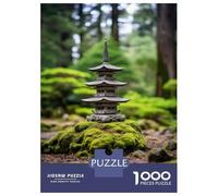 Rompecabezas para Adultos De 1000 Piezas Zen Japanese Temple Pagoda Rompecabezas para Adultos Juego De Ingenio Regalos para Mujeres 52x38cm/1000pcs