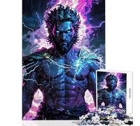 Rompecabezas para Adultos de 1000 Piezas: Zeus Unleashed Furia Divina Juguete Educativo Regalo de cumpleaños Juegos relajantes con póster a Juego y Hoja de Trivia tamaño 38x52cm
