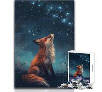 Rompecabezas para Adultos de 1000 Piezas: Zorro en el Bosque, un pasatiempo Tranquilo y satisfactorio, Juguete de Corte de precisión Entrelazado, tamaño 38x26cm