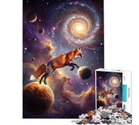 Rompecabezas para Adultos de 1000 Piezas Zorro en el Espacio Juguetes antiestrés Divertidos y Originales cumpleaños (tamaño 50x75cm)