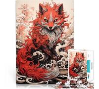 Rompecabezas para Adultos de 1000 Piezas Zorro Rojo Joven Entrena tu Cerebro y Tus Manos Cada Pieza es única: un desafiante y Divertido Juego Familiar 75x50cm