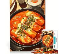 Rompecabezas para Adultos de 1000s con ilustración de tteokbokki aderezos y guarniciones Juego para Fortalecer Las articulaciones y concentrarse en la Mente Juego Casual para divertirse en el Tiempo