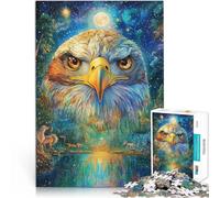 Rompecabezas para Adultos de 2000 Piezas “Águila en Pintura a Color” Hecho de Papel，para y a Partir de 14 años Juego de ingenio Donación de Obras de Arte。tamaño：70x100cm/27.5x39.3pulgada