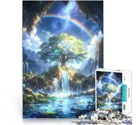 Rompecabezas para Adultos de 2000 Piezas Árbol arcoíris Espiritual Juego Familiar para y Actividades Divertidas en casa, Regalos de cumpleaños, Regalos de Viaje, 70x100cm