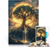 Rompecabezas para Adultos de 2000 Piezas Árbol místico con Aura Dorada Rompecabezas Actividades Divertidas en casa, Regalos de cumpleaños, Regalos de Viaje, 70x100cm