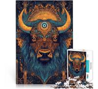 Rompecabezas para Adultos de 2000 Piezas Arte de Cabeza de Toro Desafío difícil para aliviar el estrés para la decoración del hogar 70x100cm