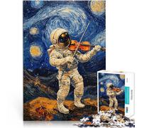 Rompecabezas para Adultos de 2000 Piezas Astronauta de la Noche Estrellada Violín Van Gogh Regalos de Juegos desafiantes Obra de Arte 70x100cm