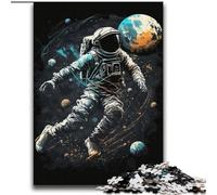 Rompecabezas para Adultos de 2000 Piezas: Astronauta Jugando al fútbol Difícil de completar, Pero Divertido y Gracioso Incluye póster y Hoja de Trivia a Juego 70x100cm