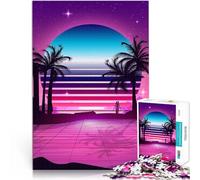 Rompecabezas para Adultos de 2000 Piezas Atardecer Rosa de ensueño Retro Acertijo para Actividades Divertidas en casa, Regalos de cumpleaños, Regalos de Viaje, 70x100cm
