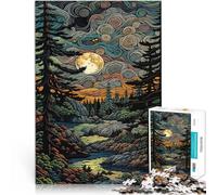Rompecabezas para Adultos de 2000 Piezas Bosque del Cielo Nocturno Juego Intelectual con Piezas de Formas aleatorias Que se entrelazan Completamente 70x100cm