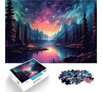 Rompecabezas para Adultos de 2000 Piezas Bosque Nocturno de Galaxia Alivio del estrés Cada Pieza es única: un desafiante y Divertido Juego Familiar 70x100cm