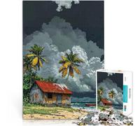 Rompecabezas para Adultos de 2000 Piezas Cabaña Tropical bajo Nubes de tormenta Juguetes de Juego desafiantes Buen Regalo 70x100cm