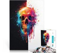 Rompecabezas para Adultos de 2000 Piezas Calavera de fantasía de Dos Tonos Corte de precisión Regalos para Amigos y Familiares 70x100cm