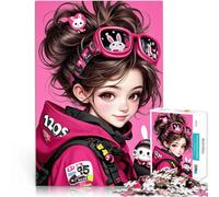 Rompecabezas para Adultos de 2000 Piezas Chica de Anime con Accesorios de Conejito Diversión Familiar Grandes Regalos y Juguetes 70x100cm
