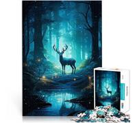 Rompecabezas para Adultos de 2000 Piezas Ciervos en el Bosque misteriosos Difícil y desafío Colección de Artistas, Bellas Artes 70x100cm