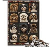 Rompecabezas para Adultos de 2000 Piezas con Collage de Perros Shih Tzu Juego desafiante para Disfrutar en Familia con Piezas aleatorias Que se entrelazan por Completo 70x100cm