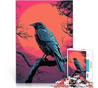 Rompecabezas para Adultos de 2000 Piezas Cuervo al Atardecer Juguetes para aliviar el estrés Regalos para Amigos y Familiares 70x100cm
