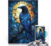 Rompecabezas para Adultos de 2000 Piezas Cuervo de vidrieras Juegos educativos Decoración del hogar Regalo de Obra de Arte 70x100cm