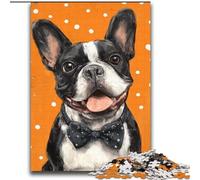 Rompecabezas para Adultos de 2000 Piezas de Bulldog con Pajarita Desafiante y difícil, con Piezas aleatorias Que encajan Perfectamente 70x100cm