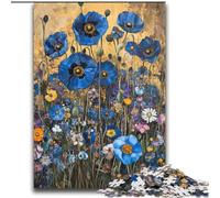 Rompecabezas para Adultos de 2000 Piezas, diseño de Flor de Amapola Azul, para Mayores de 14 años, Juguete Educativo Intelectual descompresor, Gran Regalo, 70x100cm