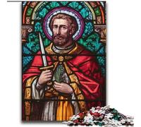 Rompecabezas para Adultos de 2000 Piezas, diseño de vidrieras de San Agustín, Juguete Educativo antiestrés, Regalo para Amigos y Familiares, 70x100cm