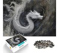 Rompecabezas para Adultos de 2000 Piezas Dragón Blanco Entrena tu Cerebro y Tus Manos Cada Pieza es única: un desafiante y Divertido Juego Familiar 70x100cm