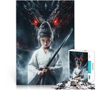 Rompecabezas para Adultos de 2000 Piezas El Joven samurái y el dragón Acertijo para Actividades Divertidas en casa, Regalos de cumpleaños, Regalos de Viaje, 70x100cm