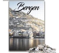 Rompecabezas para Adultos de 2000 Piezas en Bergen, Noruega Desafiante y difícil, con Piezas aleatorias Que encajan Perfectamente 70x100cm