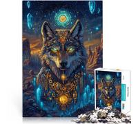 Rompecabezas para Adultos de 2000 Piezas Fantasía de Lobo Desafío difícil para aliviar el estrés Juego de desafío único 70x100cm