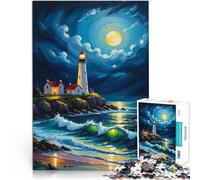 Rompecabezas para Adultos de 2000 Piezas Faro tormentoso Juguete Educativo de Aprendizaje Decoración hogar 70x100cm