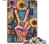 Rompecabezas para Adultos de 2000 Piezas, Juego Educativo Familiar con Gesto de Hola y Girasol, Toda la Familia Mayores de 14 años, 70x100cm