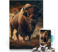 Rompecabezas para Adultos de 2000 Piezas “La Postura del Bisonte” Hecho de Papel,para y a Partir de 14 años para Juguete de desafío de Juego Educativo Gran Regalo para los Juegos。tamaño:70x100cm