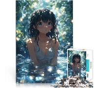 Rompecabezas para Adultos de 2000 Piezas Linda Chica de Anime en el Agua Juego de Preguntas Toda la Familia. 70x100cm