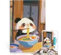 Rompecabezas para Adultos de 2000 Piezas Lindo Panda Comiendo Ramen - Comida Japonesa Difícil y desafío Ideas de Regalos 70x100cm
