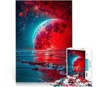 Rompecabezas para Adultos de 2000 Piezas Luna Roja y el Mar Juguetes de Entretenimiento Familiar Grandes Regalos y Juguetes 70x100cm