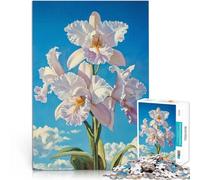 Rompecabezas para Adultos de 2000 Piezas Orquídea Blanca en Flor Juguetes para aliviar el estrés Decoración del hogar 70x100cm