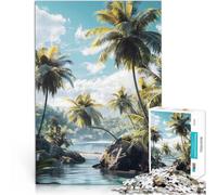 Rompecabezas para Adultos de 2000 Piezas Paraíso de Playa Tropical Juegos de relajación con Piezas de Formas aleatorias Que se entrelazan Completamente 70x100cm