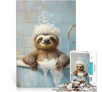 Rompecabezas para Adultos de 2000 Piezas Perezoso Tomando un baño Juguetes Juegos Educativos Antiestrés Regalo Divertido 70x100cm