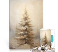 Rompecabezas para Adultos de 2000 Piezas Pino Solitario en la Niebla Juego práctico Decoración de Pared cumpleaños y Navidad 70x100cm