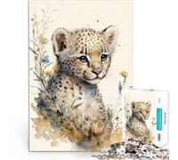 Rompecabezas para Adultos de 2000 Piezas Pintura de un Lindo Guepardo bebé Juego de ingenio Trato como Regalo para Toda la Familia 70x100cm