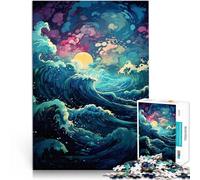 Rompecabezas para adultos de 2000 piezas psicodélico de onda espacial desafiante juego Staycation Kill time 27.56 x 39.37 pulgadas para adolescentes de 14 años en adelante