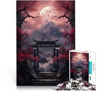 Rompecabezas para Adultos de 2000 Piezas Puerta Torii Japonesa de Noche Juegos educativos Regalos de cumpleaños, Regalos, Arte Mural 70x100cm