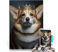 Rompecabezas para Adultos de 2000 Piezas Rey Corgi Alivia el estrés Vacaciones en casa Matar el Tiempo Regalo de cumpleaños 70x100cm