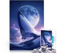 Rompecabezas para Adultos de 2000 Piezas Salto a la luz de la Luna Hecho de Papel,para Mayores de 14 años Obra de Arte Gran Regalo。tamaño:70x100cm/27.5x39.3pulgada