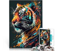 Rompecabezas para Adultos de 2000 Piezas Serie de Arte del Tigre Estilo 3 Acertijo para Decoración de Pared cumpleaños y Navidad 70x100cm