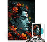 Rompecabezas para Adultos de 2000 Piezas Shiva en Resplandor Floral Hecho de Papel,para Mayores de 14 años Decoración del hogar Trato como Regalo para Toda la Familia。tamaño:70x100cm