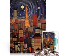 Rompecabezas para Adultos de 2000 Piezas Tokio, Japón, de Noche Juguete Educativo para aliviar el estrés Una Obra de Arte 70x100cm