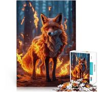 Rompecabezas para Adultos de 2000 Piezas Zorro de Fuego Juguete Educativo para aliviar el estrés Mejorar el Amor Entre Parejas 70x100cm